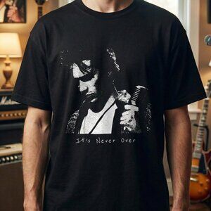 It’s Never Over Graphic T-Shirt | Rock Music Tee | Vintage Singer Print Shirt